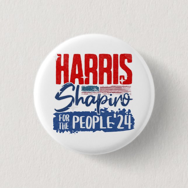 Bóton Redondo 2.54cm Harris Shapiro 2024 para o Sinalizador Pessoas US (Frente)
