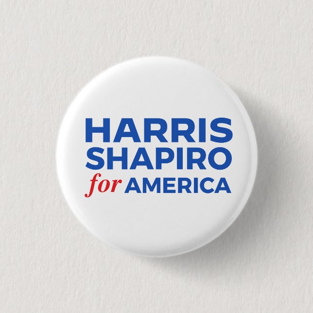 BÓTON REDONDO 2.54CM HARRIS SHAPIRO PARA A AMÉRICA (Frente)