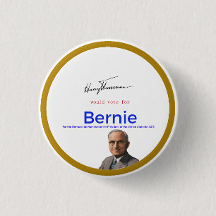 Bóton Redondo 2.54cm Harry S Truman para máquinas de lixar de Bernie
