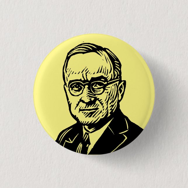 Bóton Redondo 2.54cm Harry Truman Button (Frente)