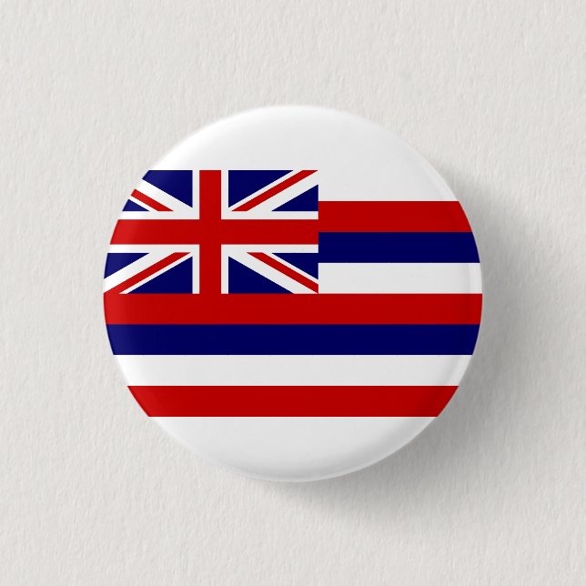Bóton Redondo 2.54cm Hawaii Flag, Flag do Havaí (Frente)