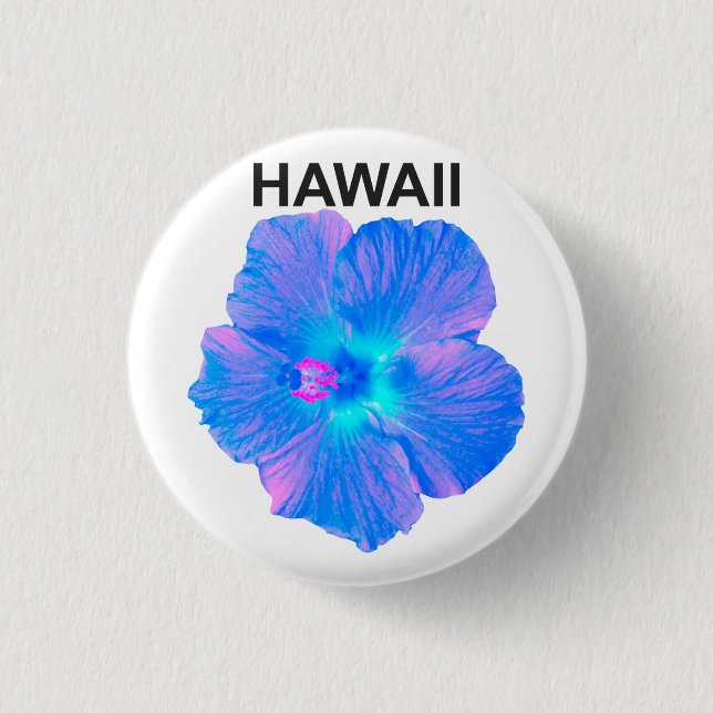 Bóton Redondo 2.54cm Hawaii Hibiscus (Frente)