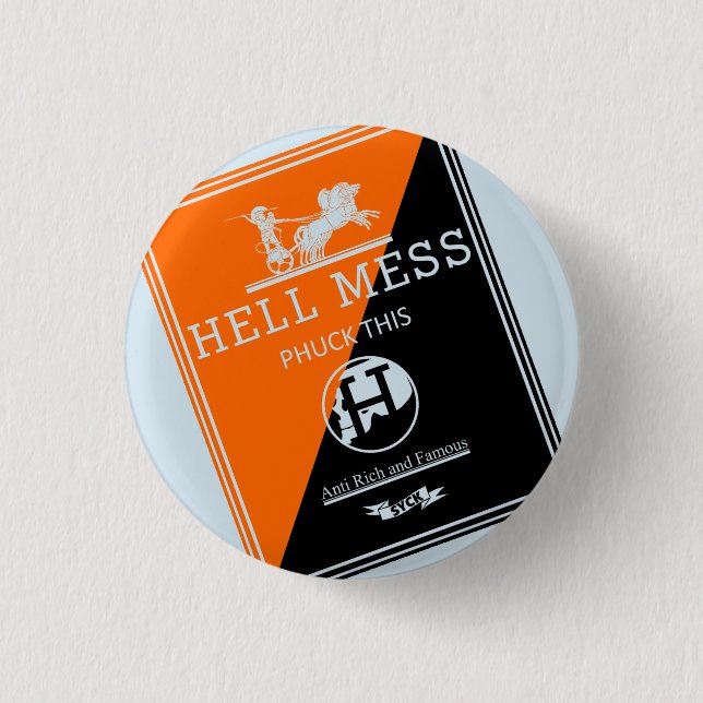 BÓTON REDONDO 2.54CM HELL MESS (Frente)