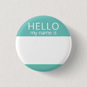 Bóton Redondo 2.54cm HELLO Do Vazio Personalizado Meu Nome É Crachá