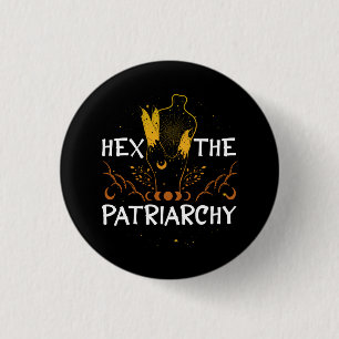 Bóton Redondo 2.54cm Hex O Patriarcado Feminismo Igualdade entre Homens