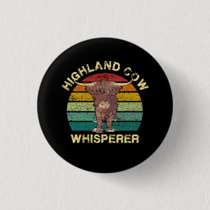 Bóton Redondo 2.54cm Highland Cow Whisperer