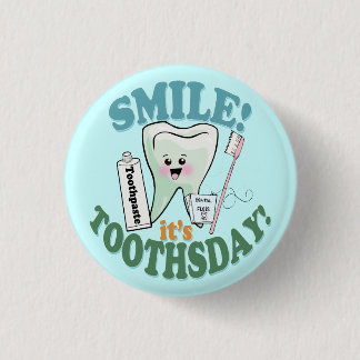 Bóton Redondo 2.54cm Higienista dental do dentista engraçado