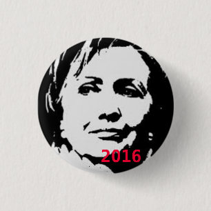Bóton Redondo 2.54cm Hillary para o botão Presidente 2016