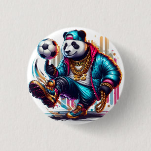 Bóton Redondo 2.54cm Hip Hop Panda Futebol de Verão Esportes