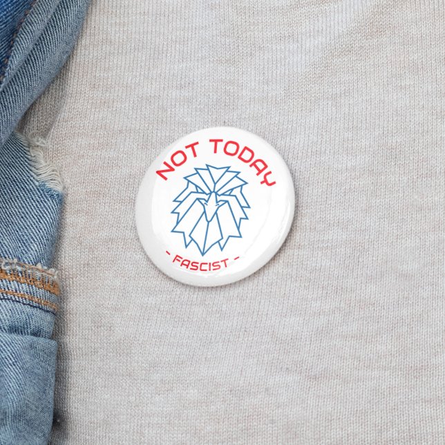 Bóton Redondo 2.54cm Hoje Não, Fascista - Botão de Águia Negrito (Criador carregado)