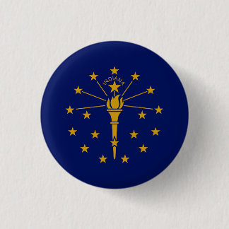 Bóton Redondo 2.54cm Hoosier Flag, Flag de Indiana