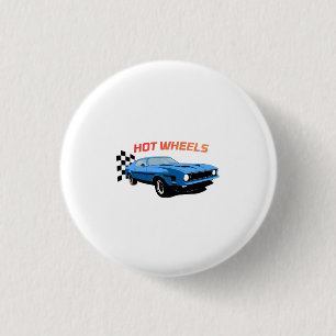 Bóton Redondo 2.54cm Hot Wheels – Velocidade, Estilo e Poder