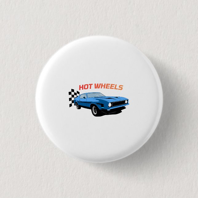 Bóton Redondo 2.54cm Hot Wheels – Velocidade, Estilo e Poder (Frente)