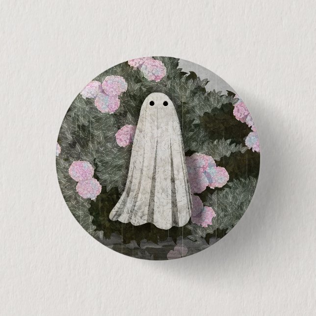 Bóton Redondo 2.54cm Hydrangeas (Frente)