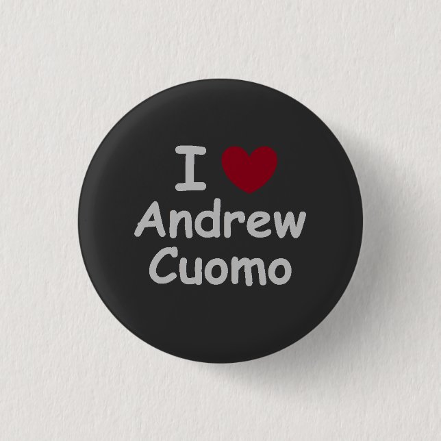 Bóton Redondo 2.54cm I Love Andrew Cuomo (Frente)