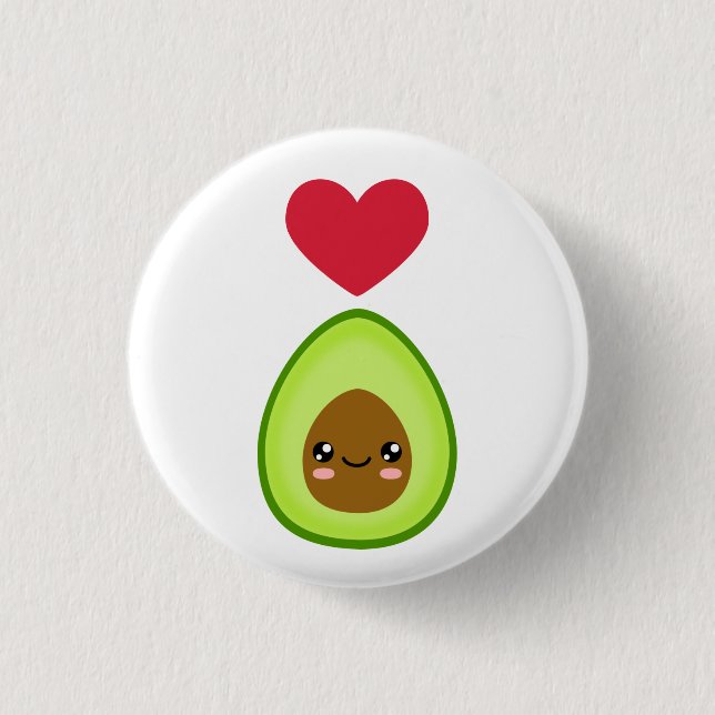 Bóton Redondo 2.54cm I love Avocado (Frente)