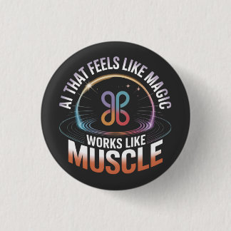 Bóton Redondo 2.54cm IA Aestética Tecnologia Futurística significa moda