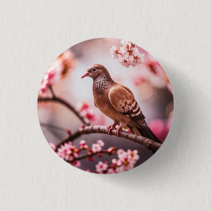 Bóton Redondo 2.54cm Ícone: pomba