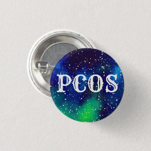 Bóton Redondo 2.54cm Identidade de Galáxia Personalizável PCOS