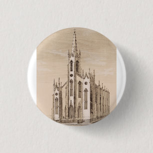 Bóton Redondo 2.54cm Igreja de São Nicolau em Nova York