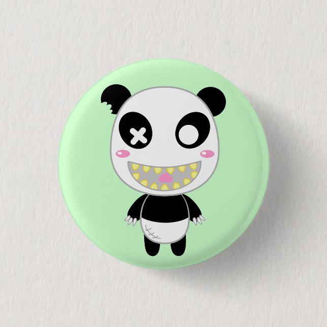 Bóton Redondo 2.54cm Ijimekko a panda (Frente)