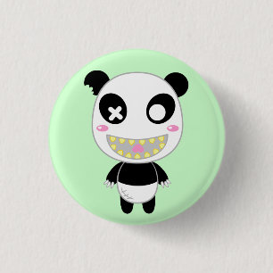 Bóton Redondo 2.54cm Ijimekko a panda