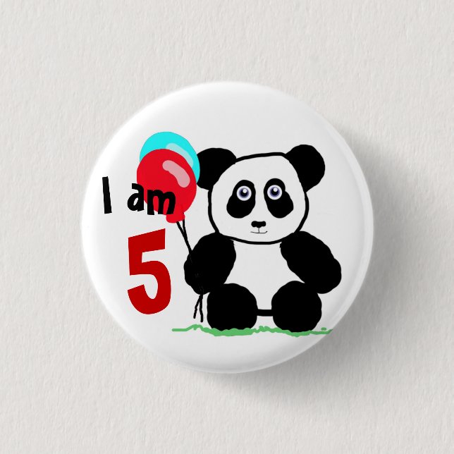 Bóton Redondo 2.54cm Ik ben 5 verjaardag (Frente)