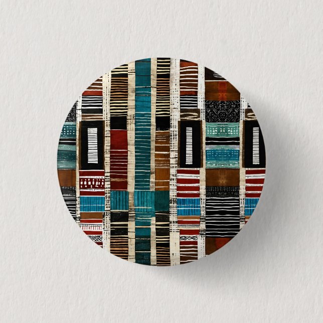 Bóton Redondo 2.54cm Ilha Caribe Africana de Luxo sofisticada (Frente)