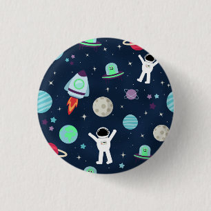 Bóton Redondo 2.54cm ilustração de padrão espacial