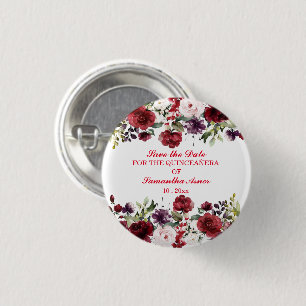 Bóton Redondo 2.54cm Ímãs personalizados para salvar a data de Quincean