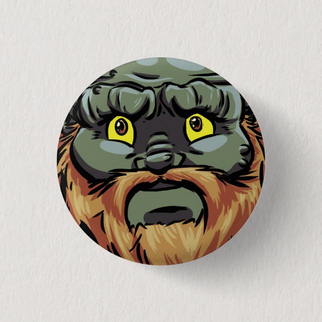 Bóton Redondo 2.54cm Implorando o Pin de Zukah (Frente)