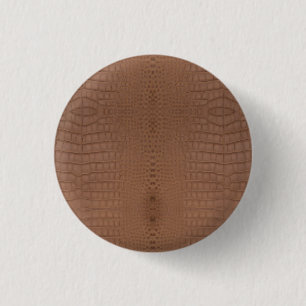 Bóton Redondo 2.54cm Impressão de Alligador Marrom