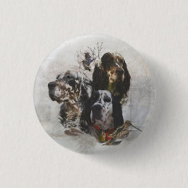 Bóton Redondo 2.54cm Inglês Setter, caça à galinha