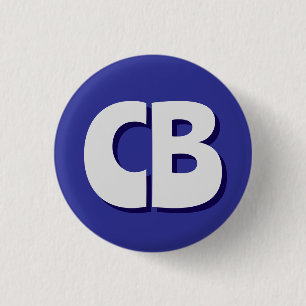 Bóton Redondo 2.54cm Iniciais Mínimas de Monograma Moderno Profissional