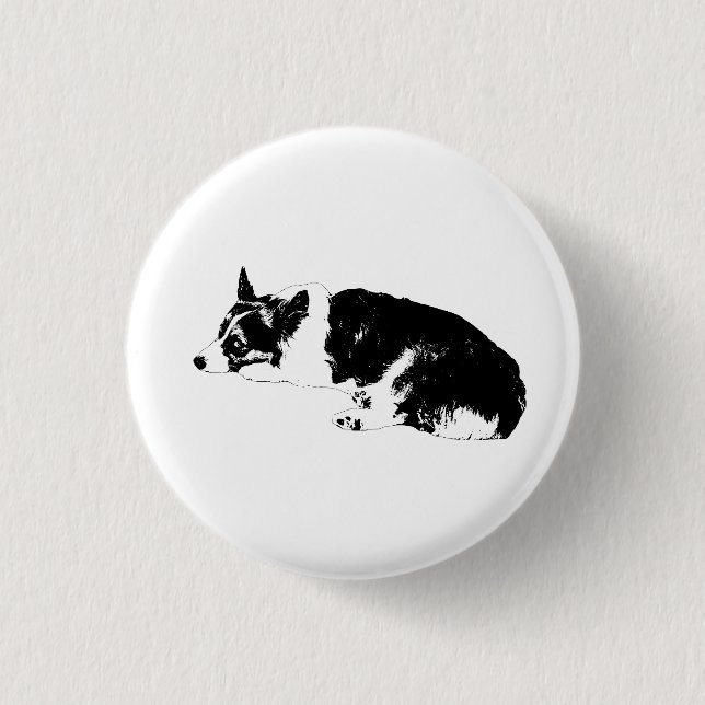 Bóton Redondo 2.54cm Insígnia da Linha Corgi (Frente)