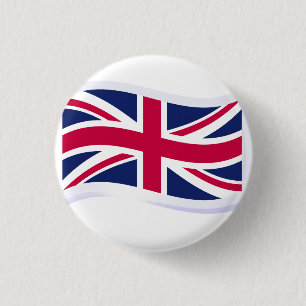 Bóton Redondo 2.54cm Insígnia da Union Jack