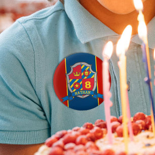 Bóton Redondo 2.54cm Insígnia de cavaleiro aniversário idade botão pin