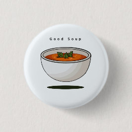 Bóton Redondo 2.54cm Insígnia de comida, broche, botão, boa sopa, botão