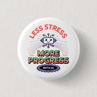 Bóton Redondo 2.54cm Inteligência Artificial Robótica Mens Top