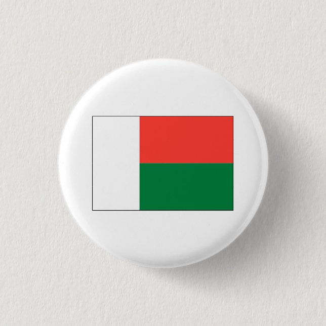 Bóton Redondo 2.54cm International da BANDEIRA de Madagascar (Frente)