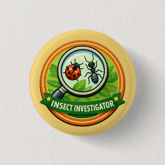 Bóton Redondo 2.54cm investigador de insetos Explorer | Recompensa Infa