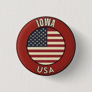 Bóton Redondo 2.54cm Iowa Estados Unidos da América