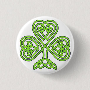Bóton Redondo 2.54cm Irish Celtic Knot Heart
