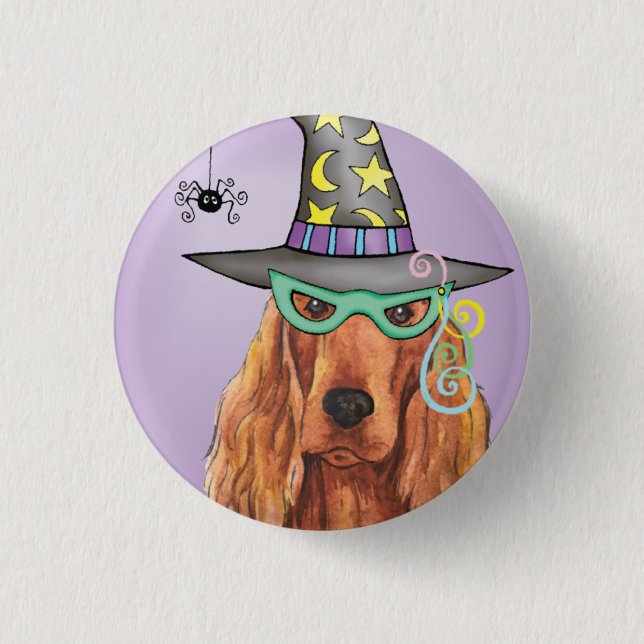 Bóton Redondo 2.54cm Irish Setter Witch (Frente)