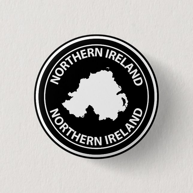 Bóton Redondo 2.54cm Irlanda do Norte (Frente)