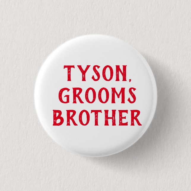 BÓTON REDONDO 2.54CM IRMÃO DO CRACHÁ DE CASAMENTO (Frente)