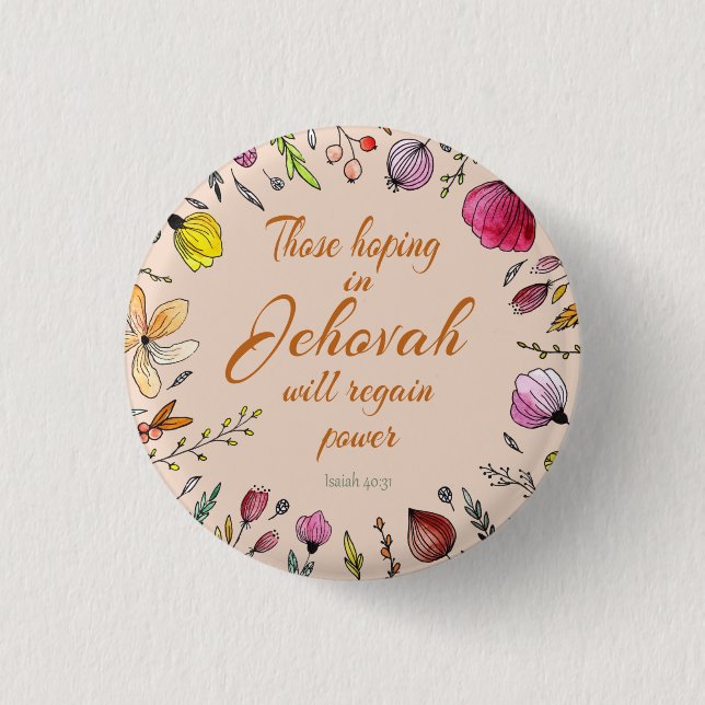 Bóton Redondo 2.54cm Isaiah 40:31 (Frente)