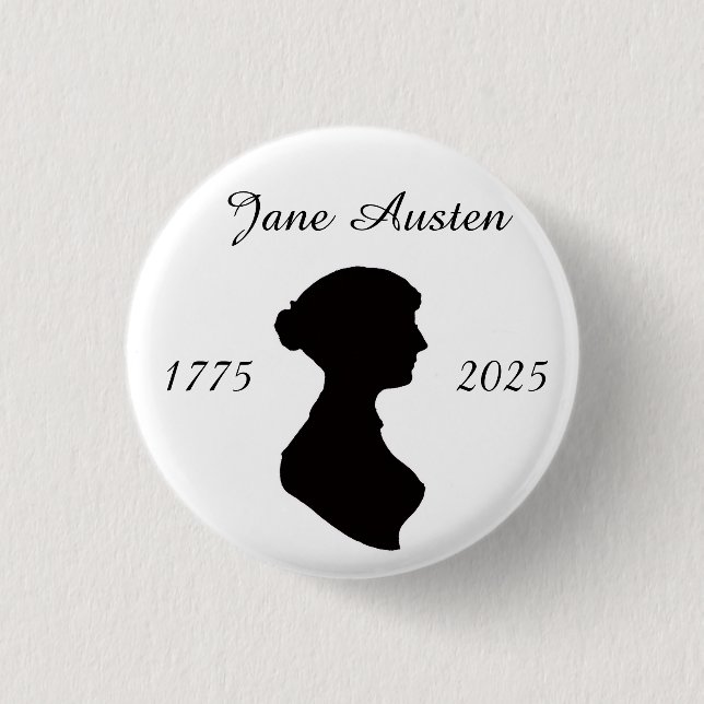 Bóton Redondo 2.54cm Jane Austen aos 250 (Frente)