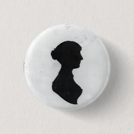 Bóton Redondo 2.54cm Jane Austen's Silhouette on a Keychain