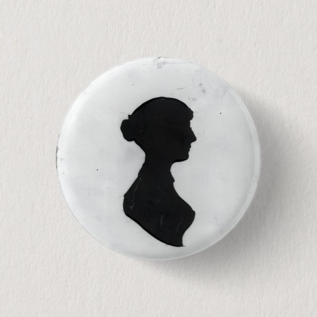 Bóton Redondo 2.54cm Jane Austen's Silhouette on a  Keychain (Frente)